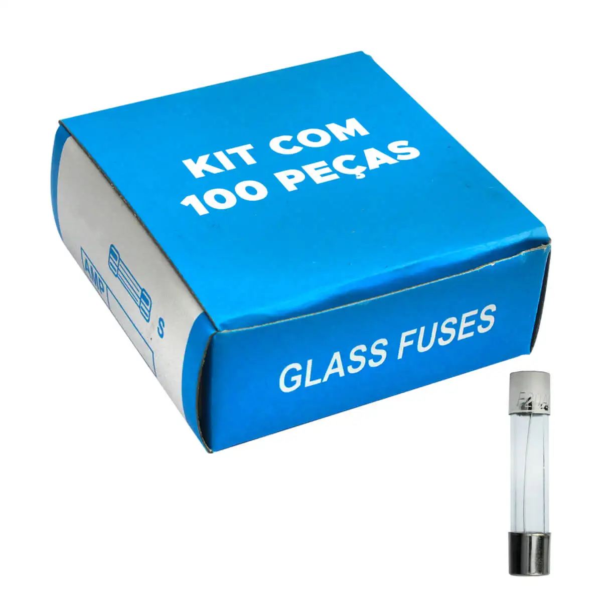 100X6x30 Large Glass Fuse Kit With 100 Pieces 20 Amp