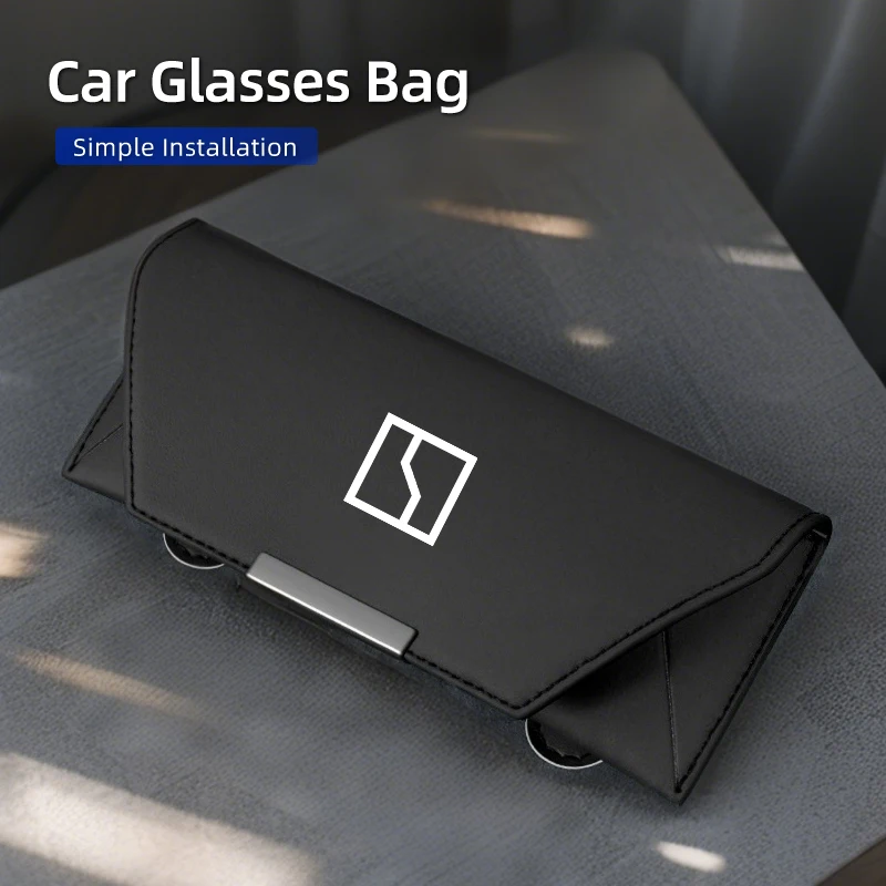 

PU Leather Car Sun Visor Eyeglasses Case Sunglasses Storage Box For ZEEKR 001 2021 2022 2023 Krypton