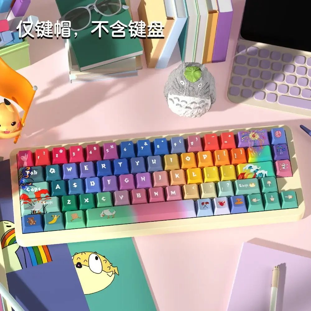 124/138 key original keycap, original highly adaptable pbt thermal sublimation mechanical keyboard cap