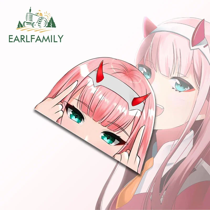 

EARLFAMILY 13cm x 9.3cm for Fu Zero Two Car Stickers Creative Vinyl Decals Sunscreen Fashionable Laptop Windows Decor Car Goods