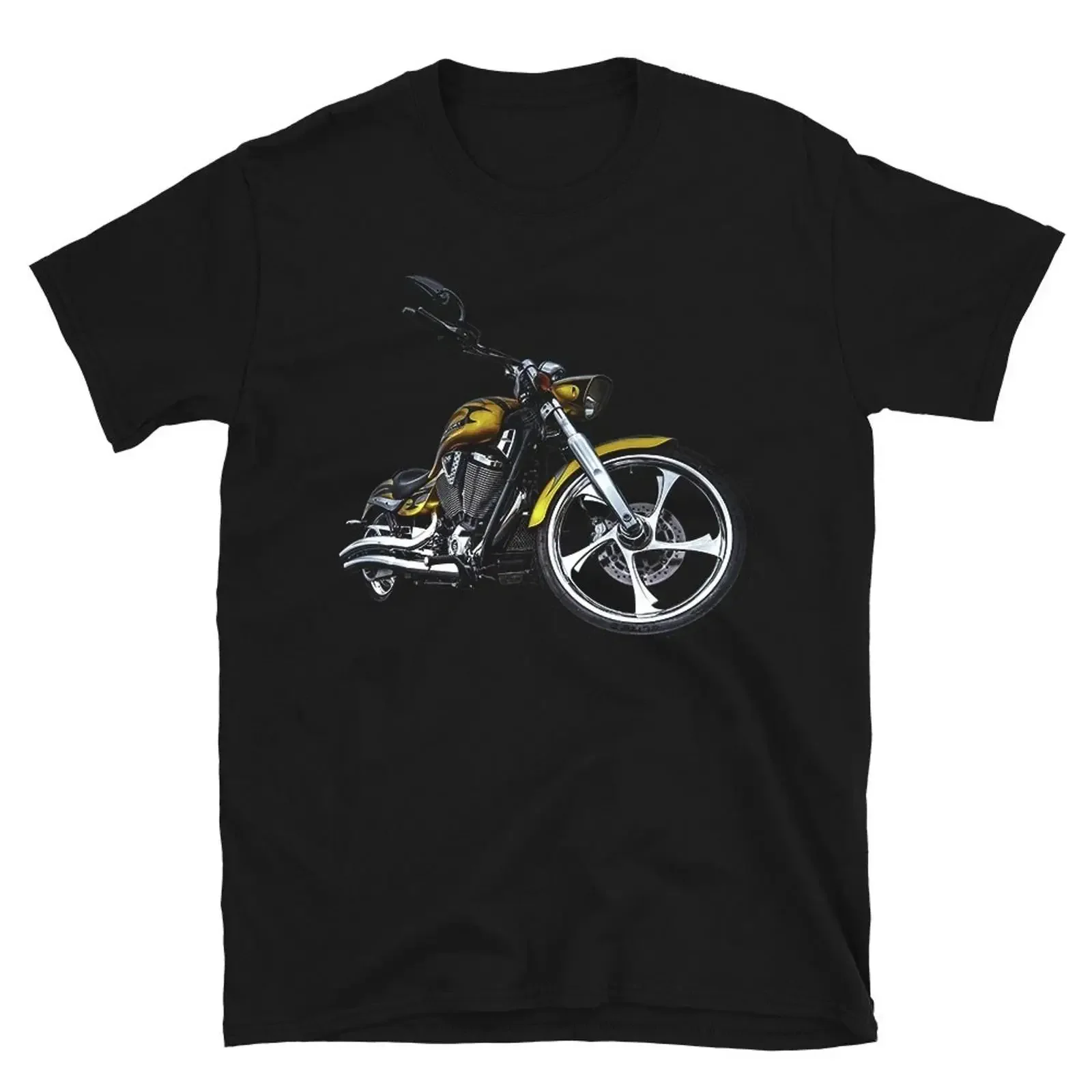Victory Motorcycle T Shirt Classic Cruiser Rider Biker for Men vintage Washed Slightly Stretched Top For Everyday Wear fashion