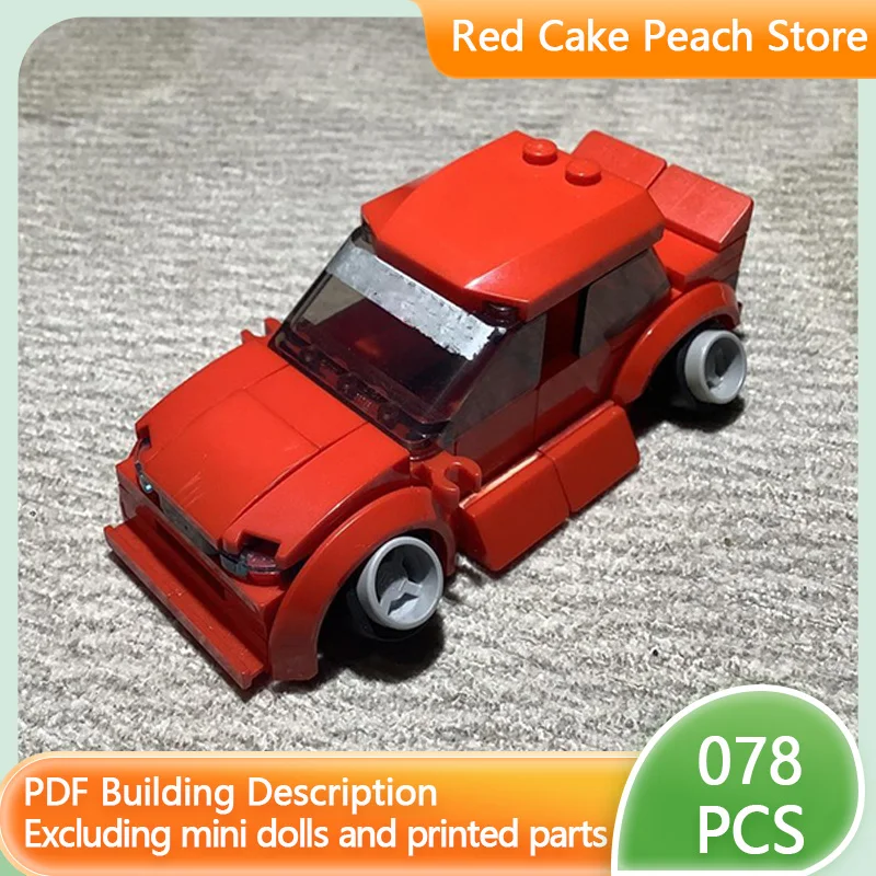 

Модель скоростного гоночного автомобиля MOC, строительные кирпичи S15, двухдверный купе, модульная технология, детские праздничные подарки, сборка игрушек, костюм