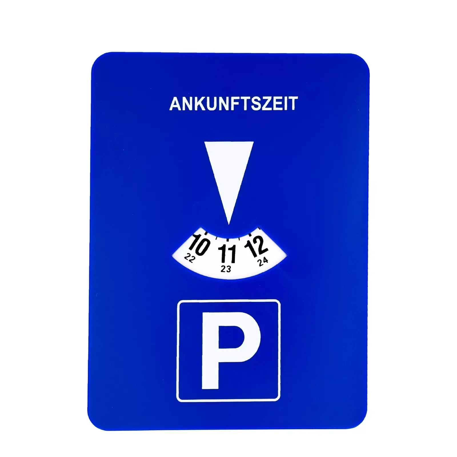 Blauwe digitale parkeertimer schijf, eenvoudig te gebruiken draagbaar klokgereedschap voor aankomsttijdweergave auto-accessoire parkeerhandhaving - afbeelding 1