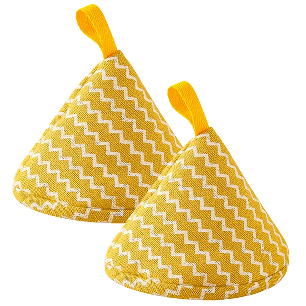 

2Pcs Triangular Pot Lid Knob Cover Premium Heatproof Non-Slip Sleeve for Pots Pans Handles and Lids Cooking Safety Accessory