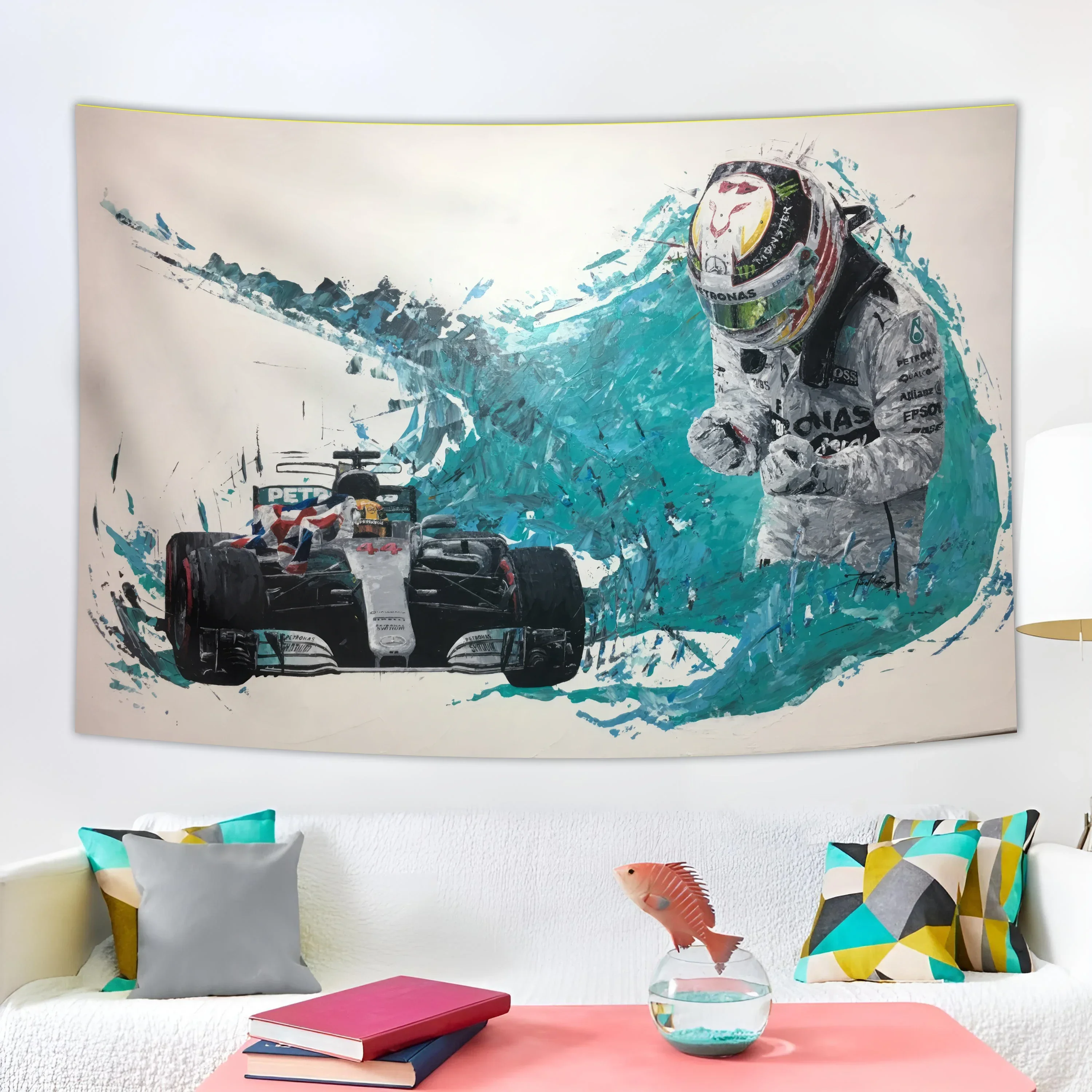 Racing Car Tapestry Wall Hanging  Modern Supercar Posters for Boys Room Decor Man Bar Garage Wall Art    Room Decor Aesthetic