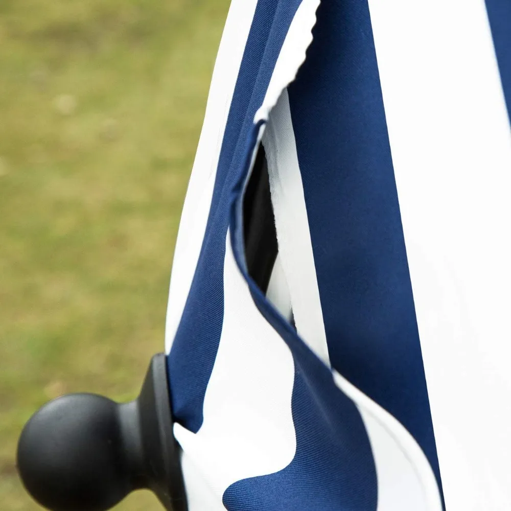 Sunnyglade-Parapluie de Table d'Extérieur avec 8 Nervures Robustes, Disponible en Bleu et Blanc, 9 Pouces