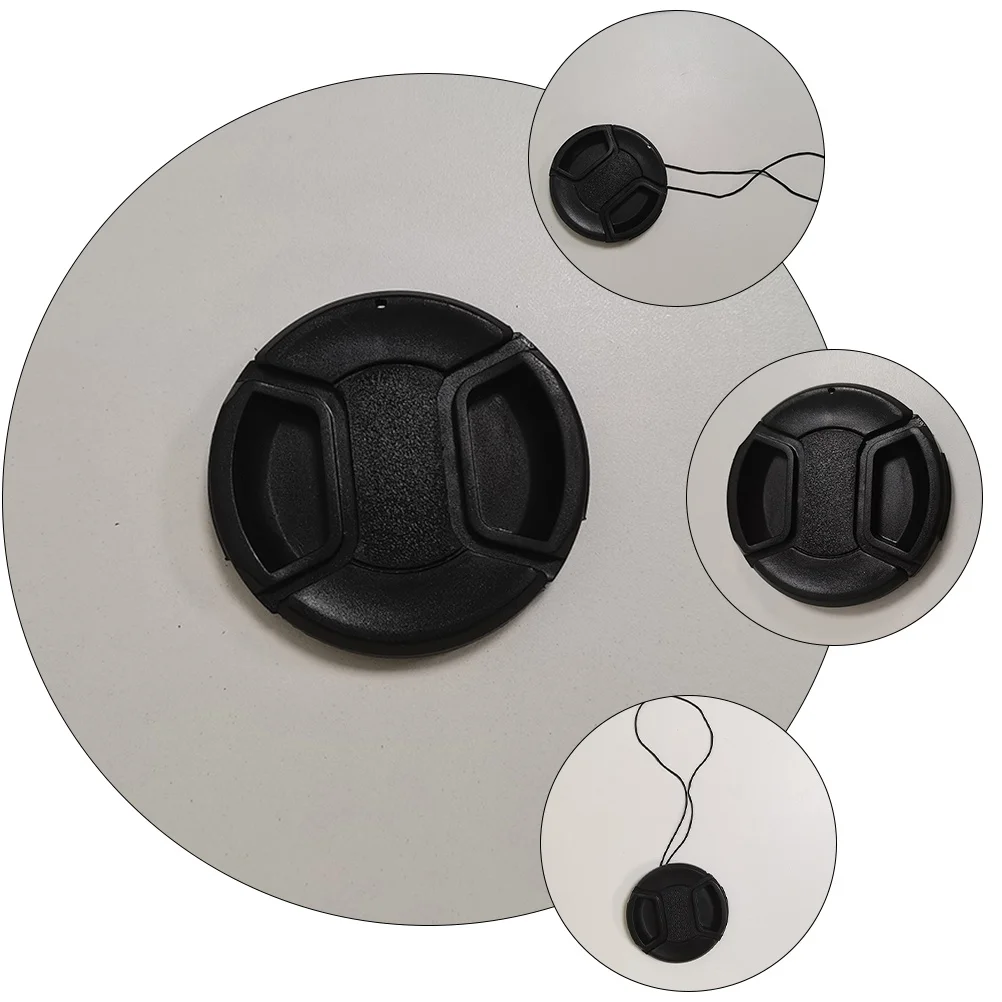 

4 pcs 55Mm Lens Cover Splashproof Dustproof Camera Lens Protector Center Pinch Replacement For Photography Enthusiasts