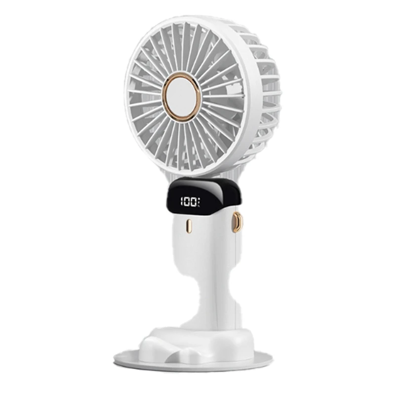 

Portable Hand-Held Fan Office Desktop Multifunctional Folding Double-Headed Small Fan With A Neck Lanyard