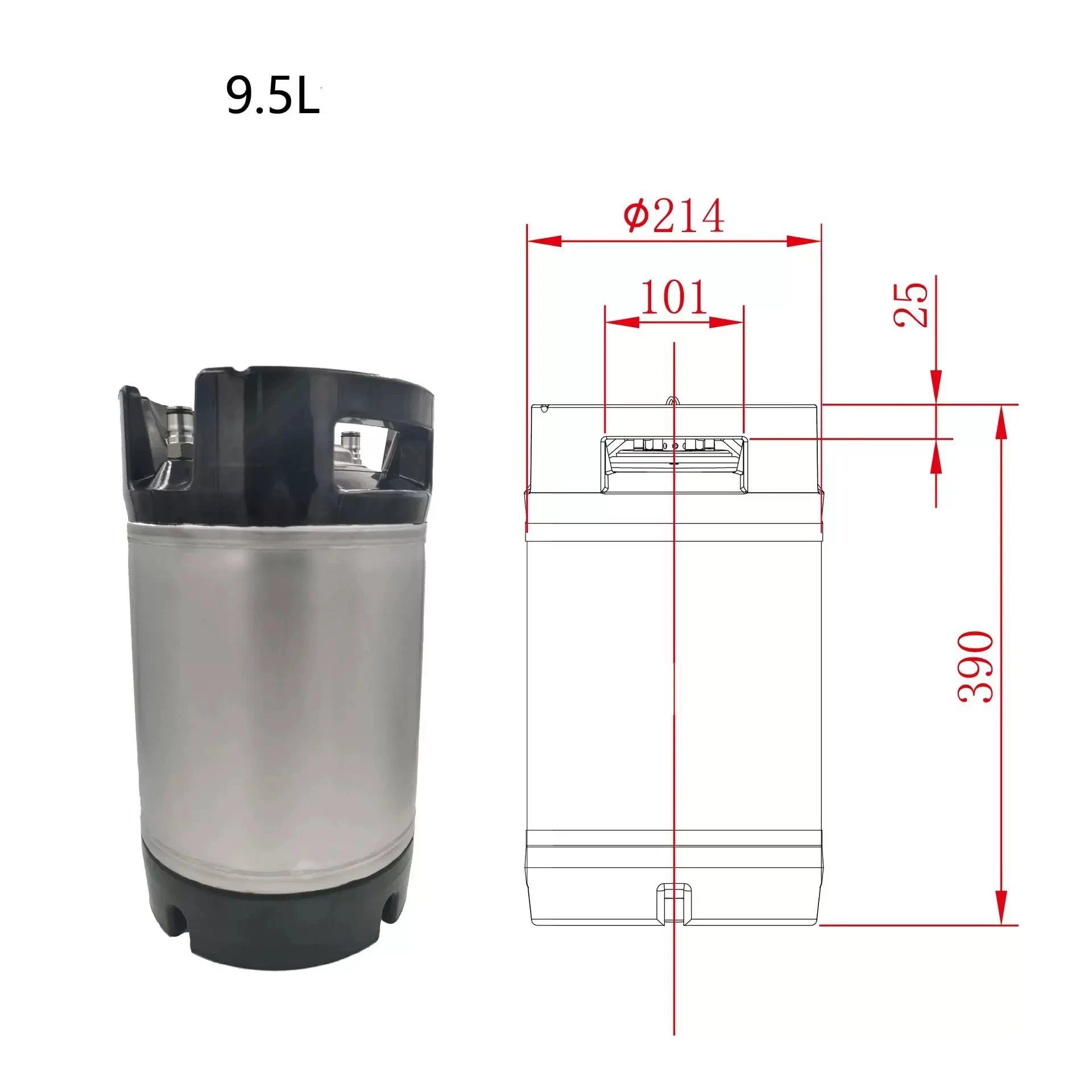 

9.5L stainless steel beer barrel fermented syrup barrel craft beer marble barrel