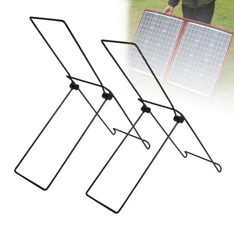  ﻿ Garden Solar Panel Stand 2 Pack Solar Panel Holder Steel Panel Mobile Rack Multifaceted Use for emergencies or travel