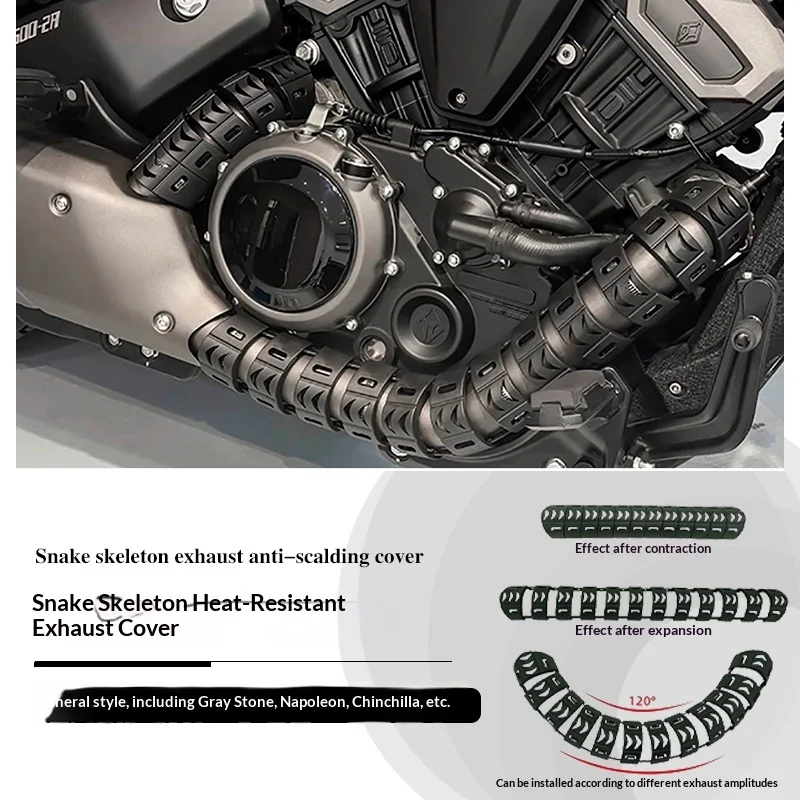 【Premium】For Black Flag 500/900 Greystone 707/250cvt Chinchilla 350 Motorcycle Exhaust Pipe Scald Shield Heat Shield