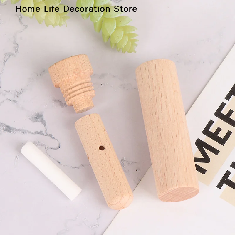 【TG】Essential Oil Aroma Wood Diffuser Inhaler With Wicks Aromatherapy Nasal Inhaler