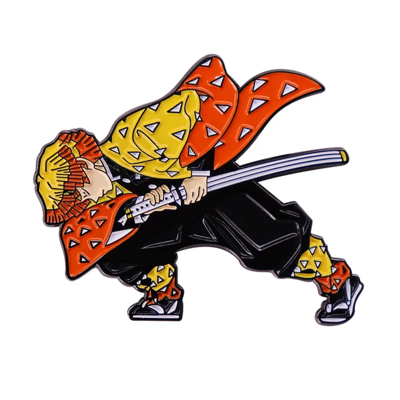 Demon Slayer Anime Enamel Brooch, Cartoon Accessory