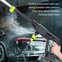Cordless Pressure Washer 300W Handheld High Power Car Cleaner 6-in-1 Nozzle with 2 Rechargeable Batteries
