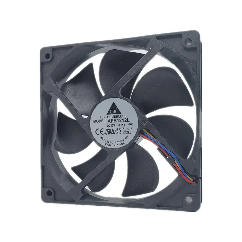 Novo Delta AFB1212L Ventilador, Silencioso Chassis de Alimentação, DC 12V, 0.21a, 12025, 12cm, 120x120x25mm