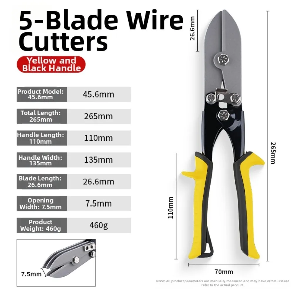 Ductwork Tool Sheet Metal Crimper For HVAC Repair Adjustable Crimp Depth for Deep Throat Design TPR Non-slip Handle For Ductwork