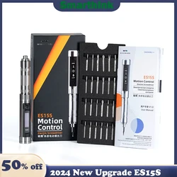MINIWARE ES15S intelligent Motion Control Electric Screwdriver USB Chargeable Cordless Screwdriver 24pcs 4mm Bit Set LED lights