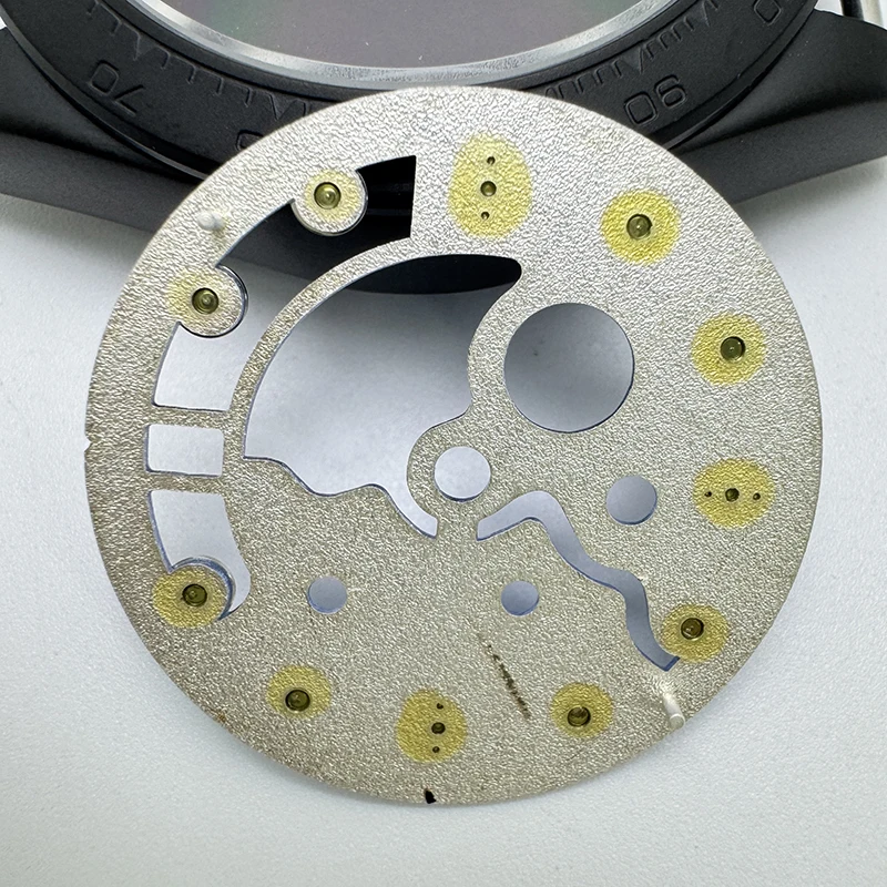 28,5 мм без логотипа, циферблат для часов, полый дизайн, зеленый светящийся циферблат, циферблат для часов NH35/NH36, модифицированный механизм, ремонт