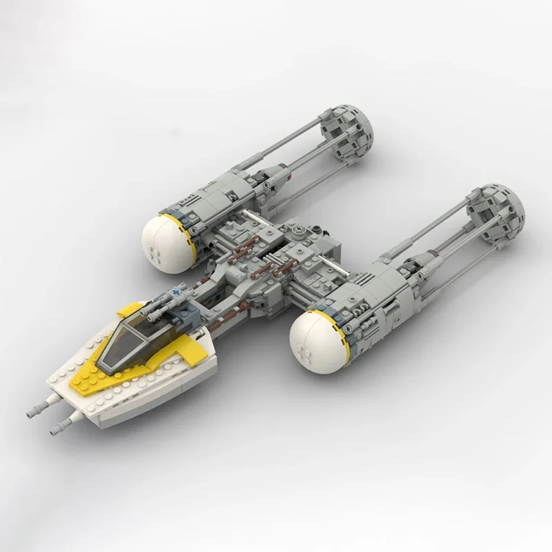 

792 детали MOC: Конструктор «Космическая битва» — модель звездолета BTL-A4 Y-Wing. Технологичные кирпичики для самостоятельной сборки. Креативные игрушки-подарки.