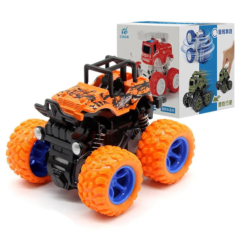 

360° Rotating Stunt Off-road Cars 4 Wheel Inertia Drive Crash Shock Resistant Toy Cars For 3-6 Years Old Boys Girls