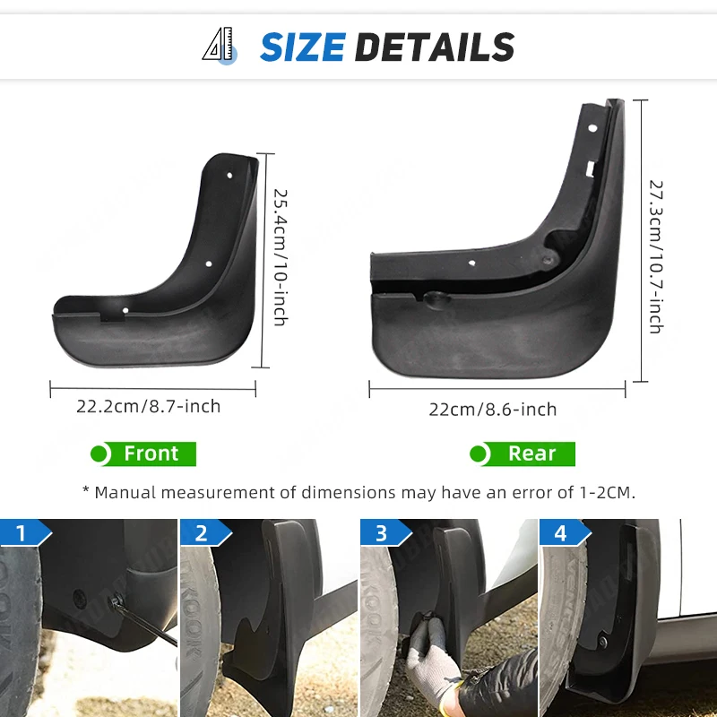 Set Car Mud Flaps For VW Touran 2011 - 2015 Mudflaps Splash Guards Mud Flap Mudguards Fender Front Rear Styling 2012 2013 2014