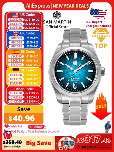 San Martin 39mm SN0144 ""JianZhan"" Gada reloj Miyota 9015 diseño Original vestido de estilo chino hombres relojes mecánicos automáticos