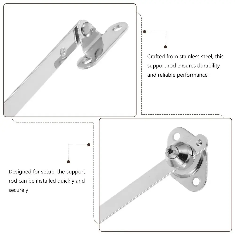 6/8/10/12 Inch Cabinet Hinge Soft Down Adjustable Lift Up Flap Stay Hinge Zinc Alloy Down Drop Lid Support Furniture Doors