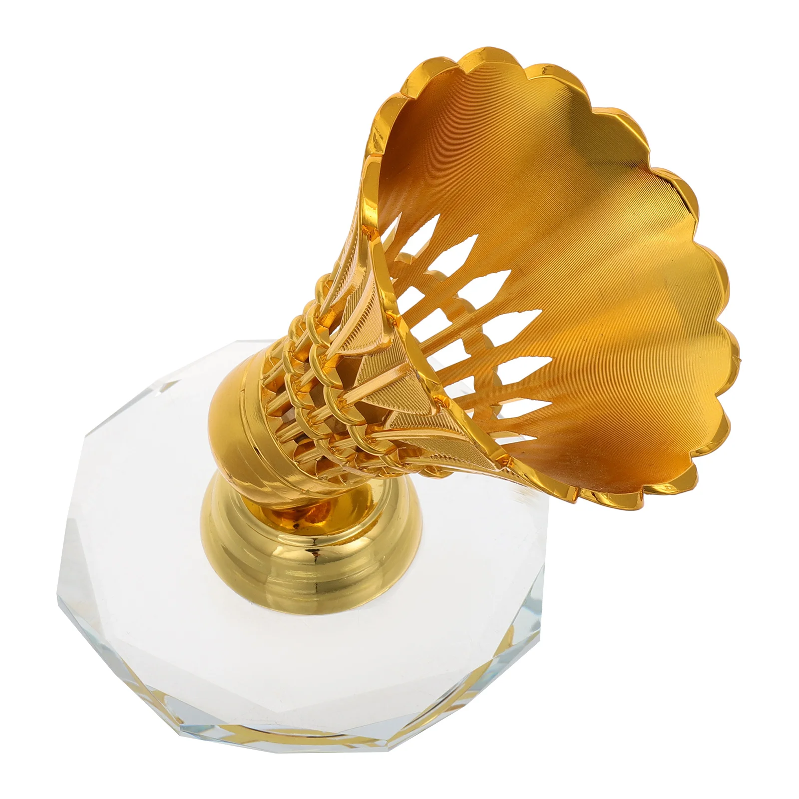 

Badminton Car Dashboard Decor Crystal Base Dynamic Shuttlecock Sculpture Stylish Interior Accessories Sports Enthusiast