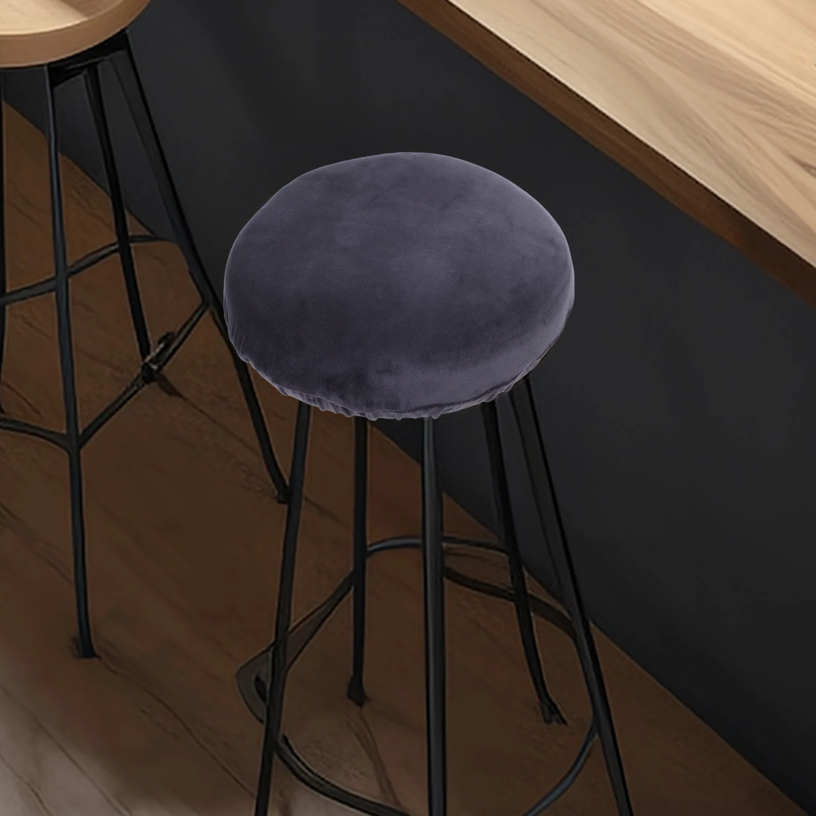 

4Pcs Round Vanity Stool Covers High Elasticity Chair Protector for Bar Kitchen Home Spa Stools Replacement Seat Cushion