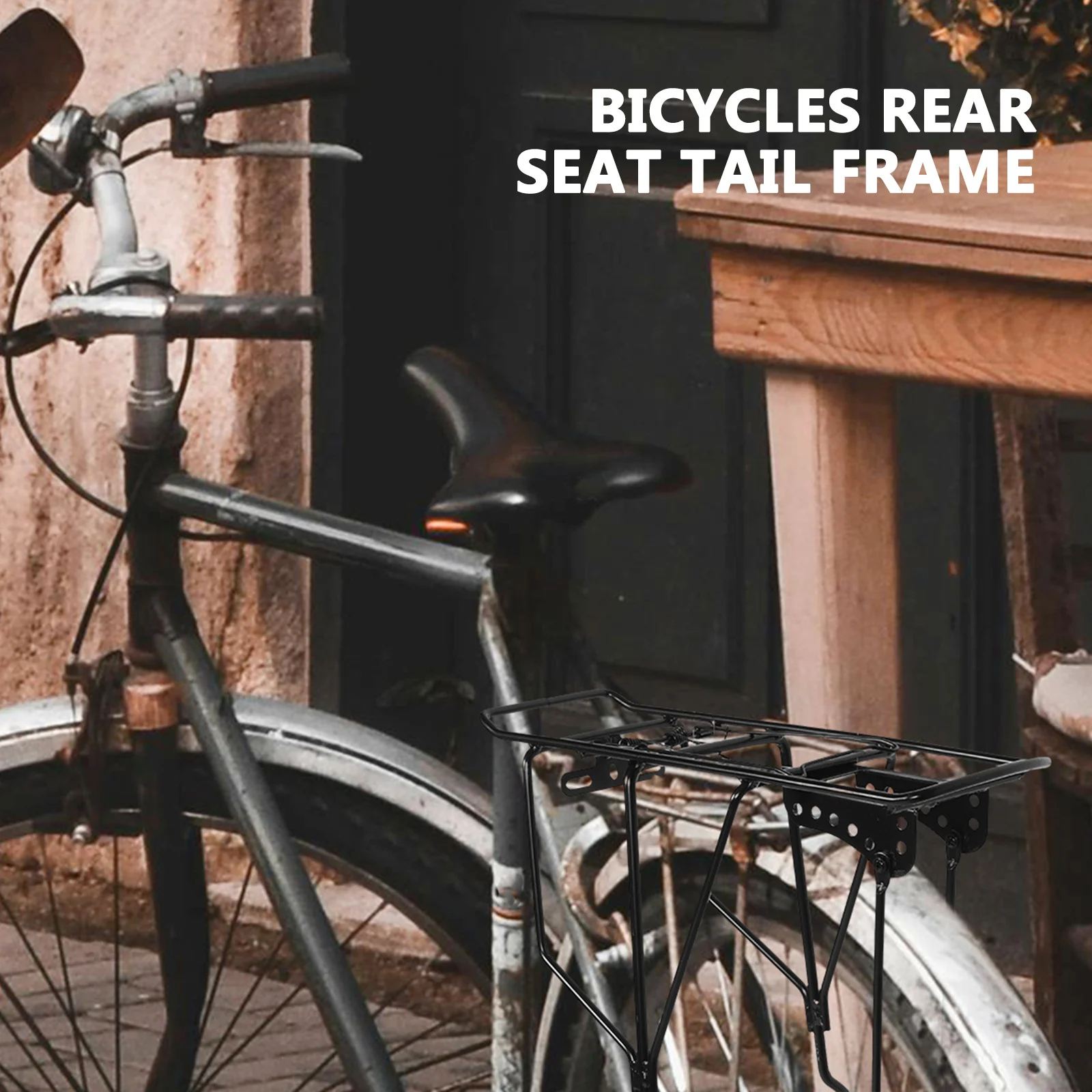 Heavy Duty Solid Rear Bike Rack Thickened Design for Mountain Bikes Carry Luggage Durable Cargo Carrier Rear Rack