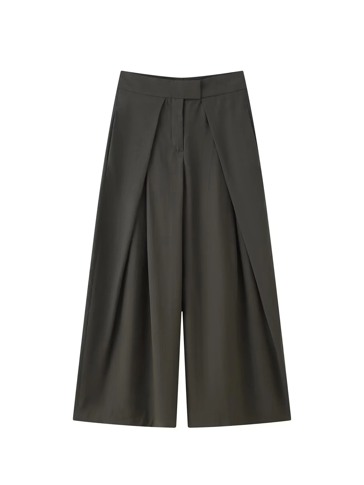 سراويل نسائية كبيرة الحجم باللون الأخضر سراويل هاراجوكو الحضرية 2000s Y2k 90s سراويل فضفاضة واسعة الساق موضة الخريف 2025 ملابس