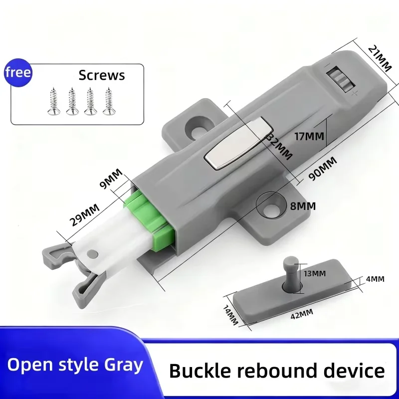 5PCS Push to Open Cabinet Catches Kitchen Buckel Locks Rebound Self Locking Device Adjustable Damper Buffer Furniture Hardware