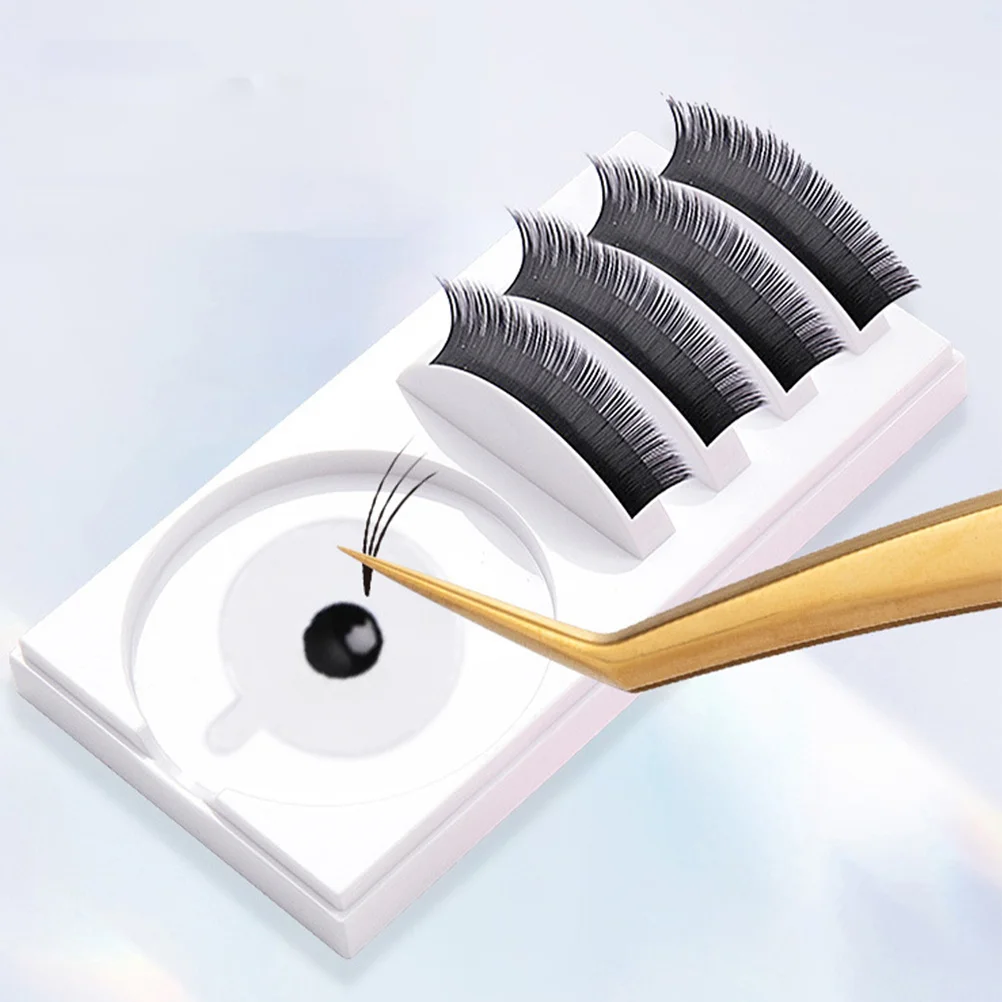 

4Pcs Lash Holder Sturdy Eyelash Extension Tray Wear-Resistant Glue Pallet for Salon and Personal Lash Display Organizing Tool