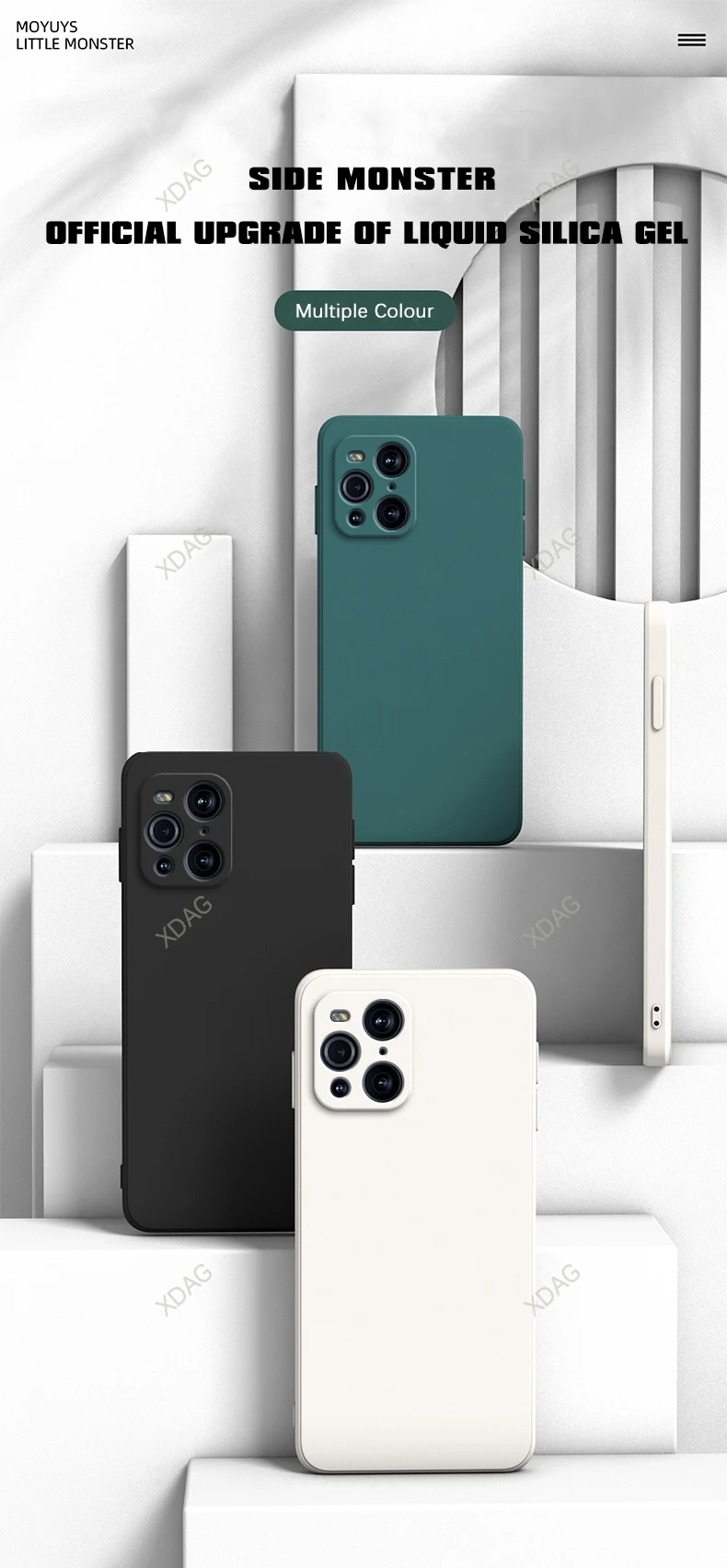BeyondTop Custodia per Oppo Find X3/Find X3 PRO Slim Cover Posteriore in Custodia per Telefono in Vetro Sfumato di Colore Protettiva Cover per Oppo Find X3/Find X3 PRO (Rosso