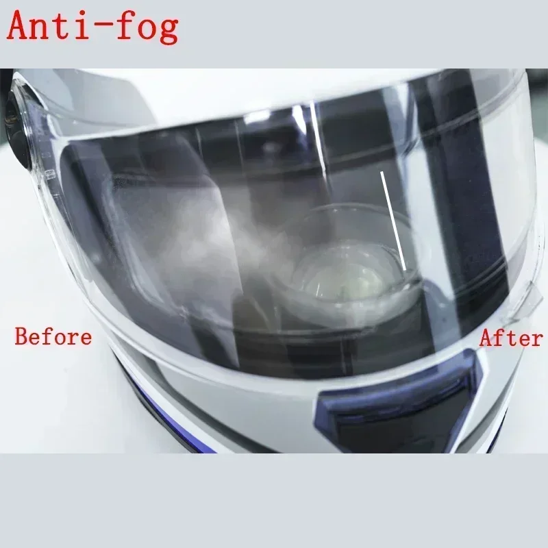 1/4 Stück Motorradhelm Klare Schutzfolie Anti-Beschlag Anti-Regen Folie Nano-Beschichtung Aufkleber Motorradhelm Zubehör – Detail 10