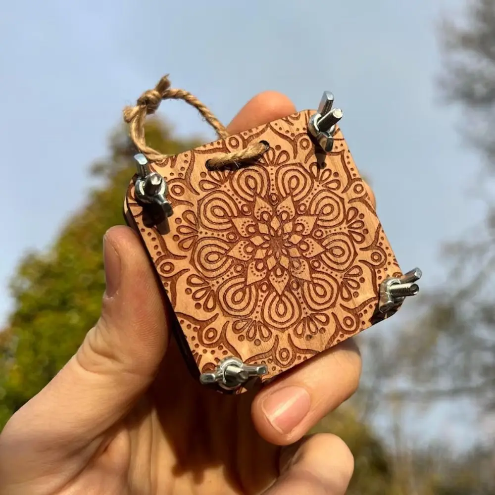 Wooden Pocket Flower Press DIY Creative Plant Specimen Press Mini Bag Pendant Specimen Embossing Device Plant Lover Gift