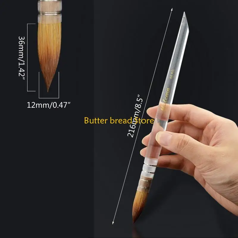 W89C Beginner Drawing Brush Transparent Anti-slip Grip 5 Types Optional for Artist Beginner Students Children School Painting