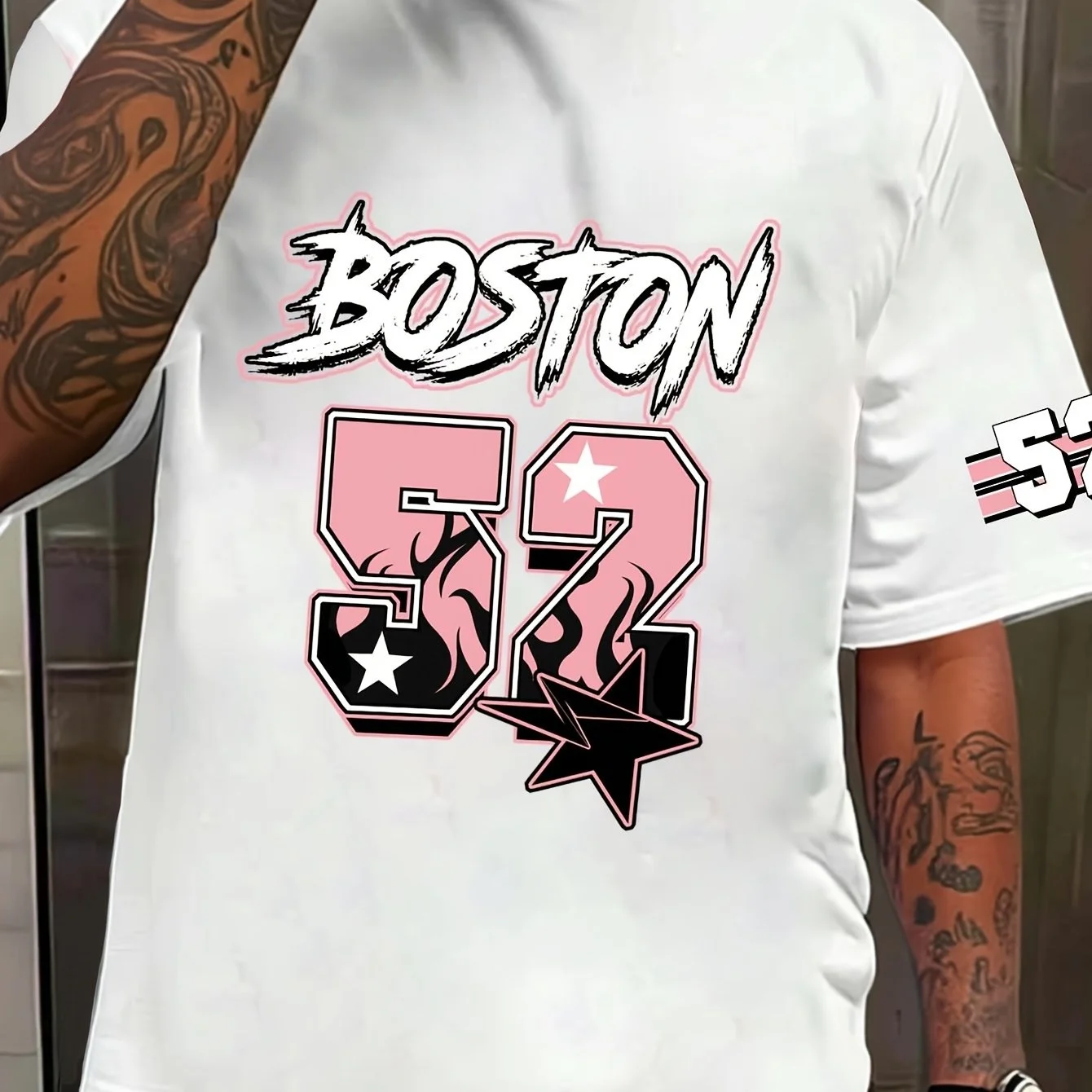 

Новая мужская футболка 2026 года: летний уличный стиль, европейский и американский дизайн, цифровая спортивная одежда и повседневный спортивный топ