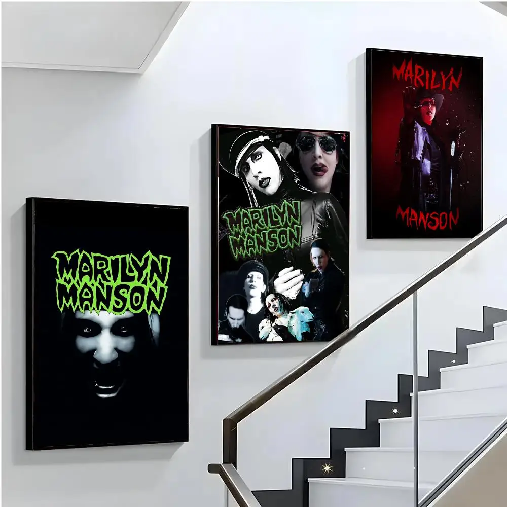 M-Marilyn M-Manson Poster HD Poster Wall Art for Bedroom Living Room Office Bar Home Decor Aesthetic Print