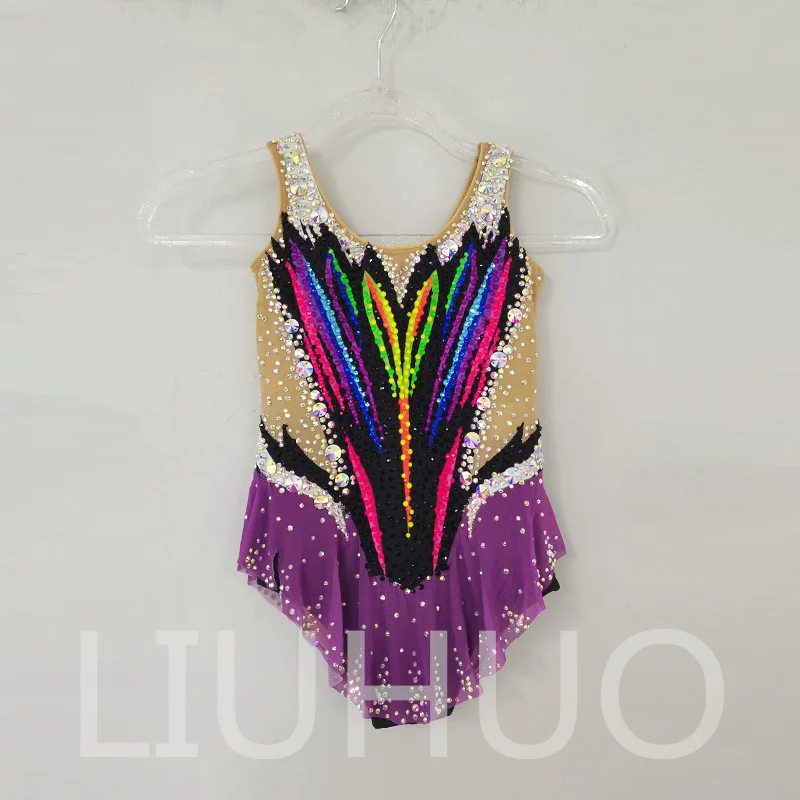 LIUHUO Rhythmic Gymnastics Leotard Competitive Cheerleading Performance For Children