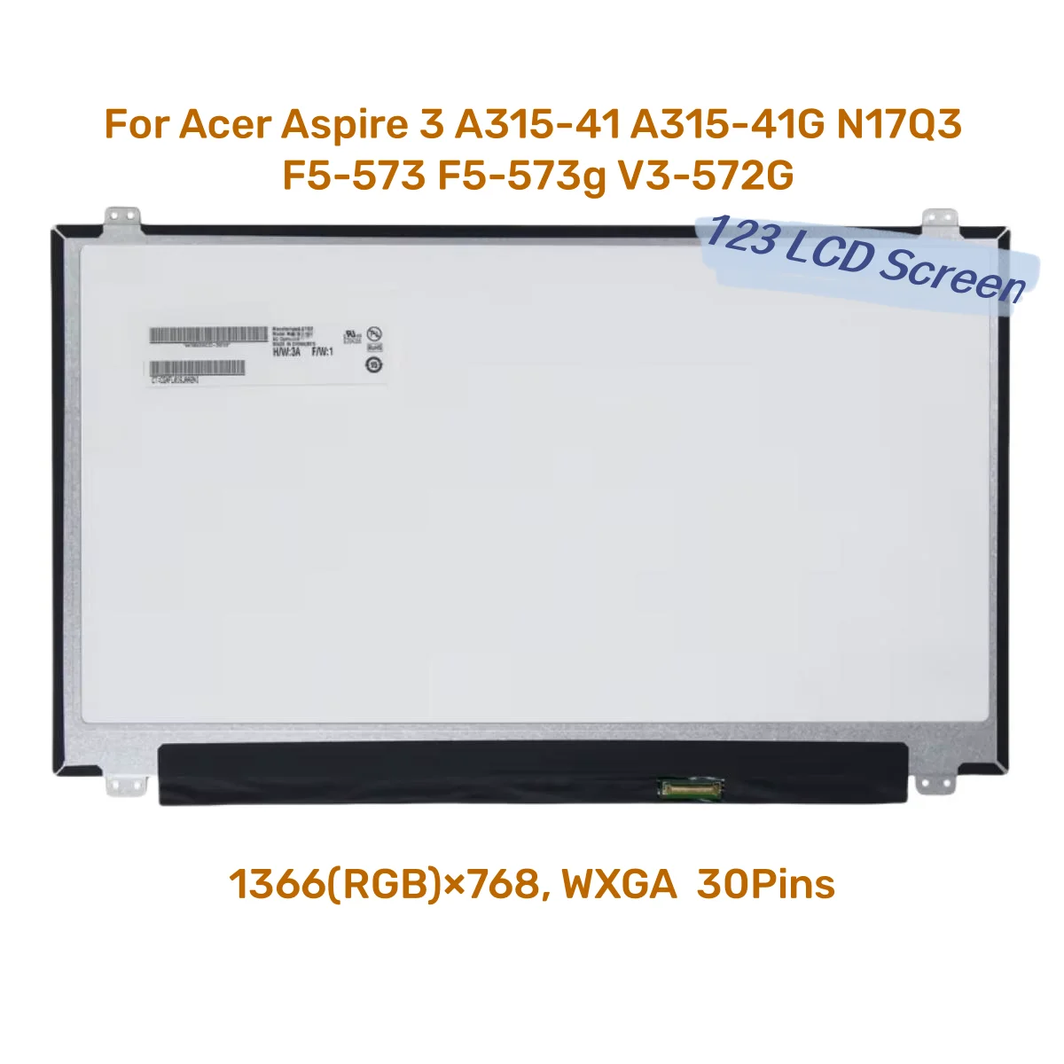 15.6'' Ekran LCD Acer ASPIRE 3 A315-41 A315-41G A315-21 A315-31 A315-32 A315-33 A315-51 A315-53 A315-53g