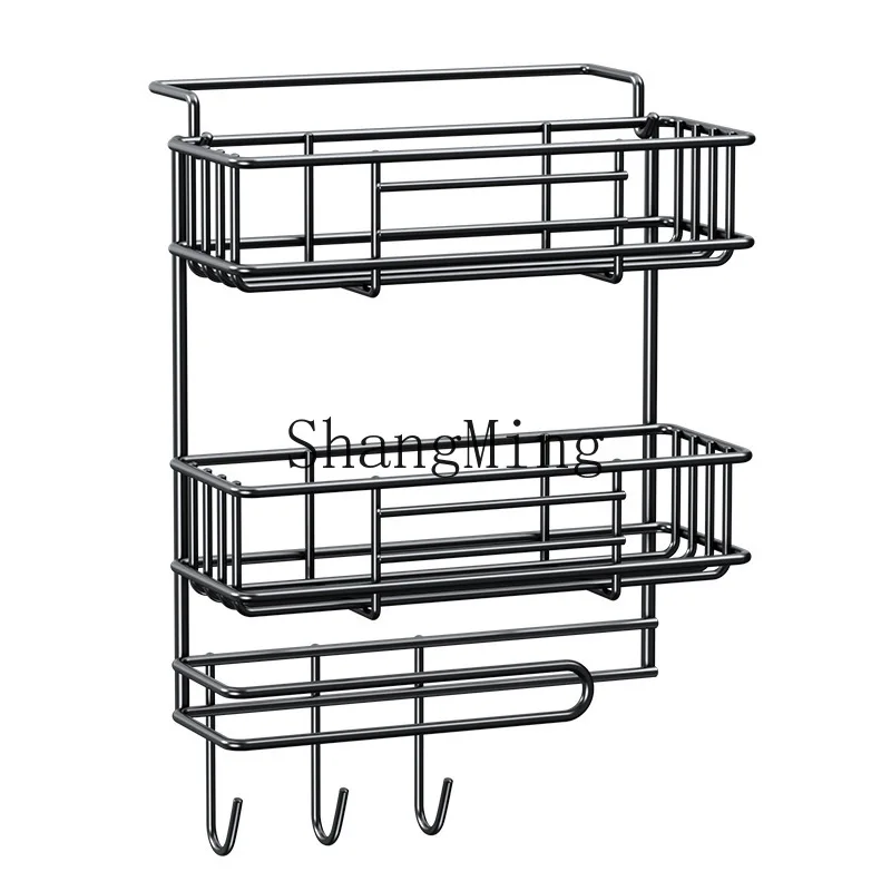 

PYH shelf, multi-layer hanger on the side of the refrigerator, wall-mounted plastic wrap multi-functional storage rack