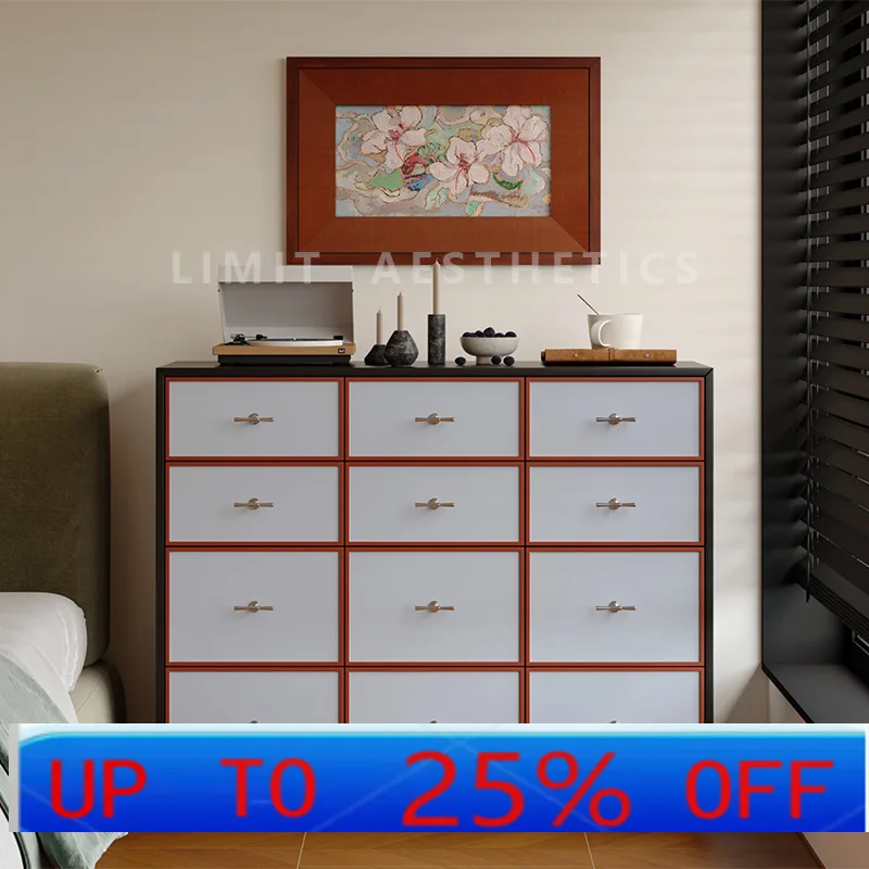 

LTT solid wood multi-grid storage cabinet living room eight-bucket cabinet locker multi-layer bedroom