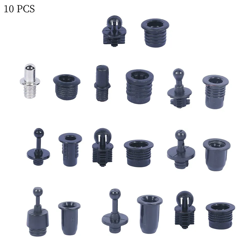 10 pçs diy áudio alto-falante fivelas de plástico bola soquete tipo grill guias peg kit prendedor parafuso clipe para alto-falante