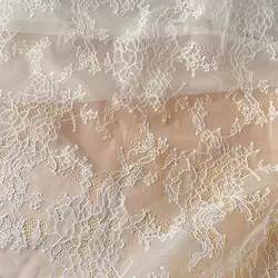 Thin Lace Flower Fabric Wedding Dress Evening Gown Clothing Curtains Wedding Tablecloth Decorative Accessories RS24649