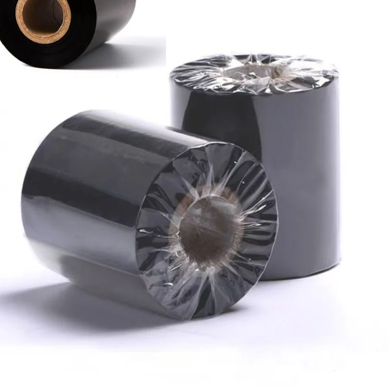 高温耐性のある水洗い可能な樹脂カーボンリボン衣料品ラベル、黒色印刷の衣類用サイズラベル