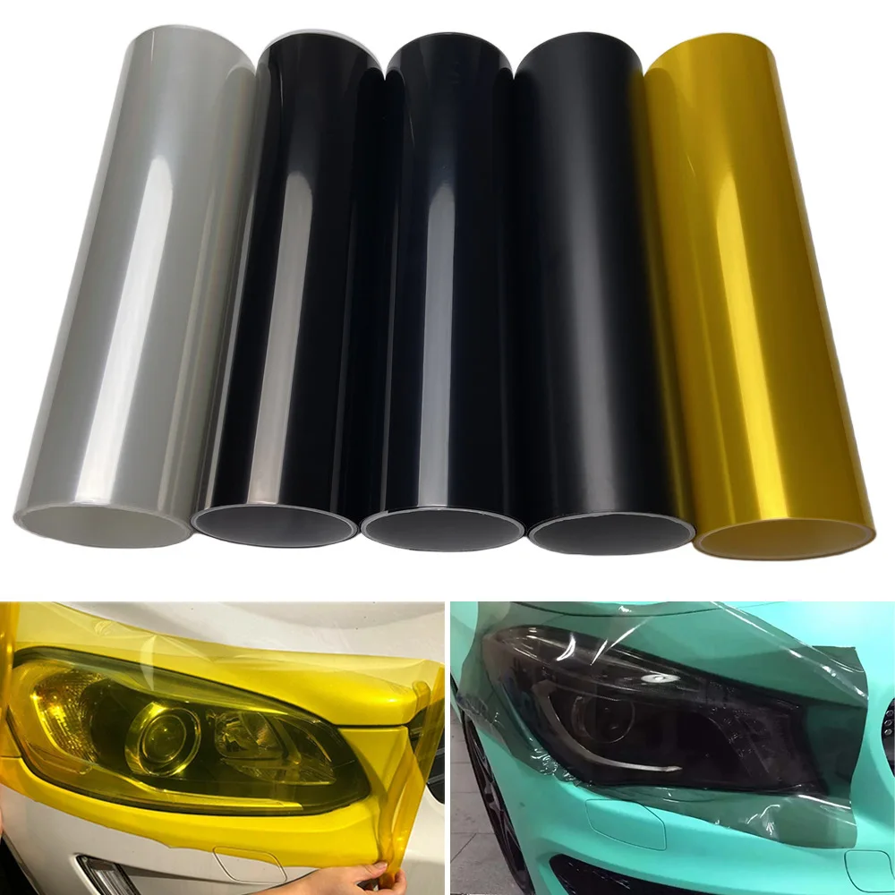 Smoke Matte Black Headlight Film Taillight Tint Fog Light Vinyl Film Rear Lamp Tinting Film For Vehicle Motorcycle Light