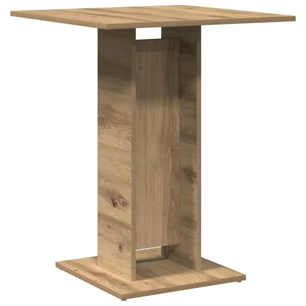 Artisan Oak Small Bistro Table Durable Engineered Wood Design for Dining and Cafe Use
