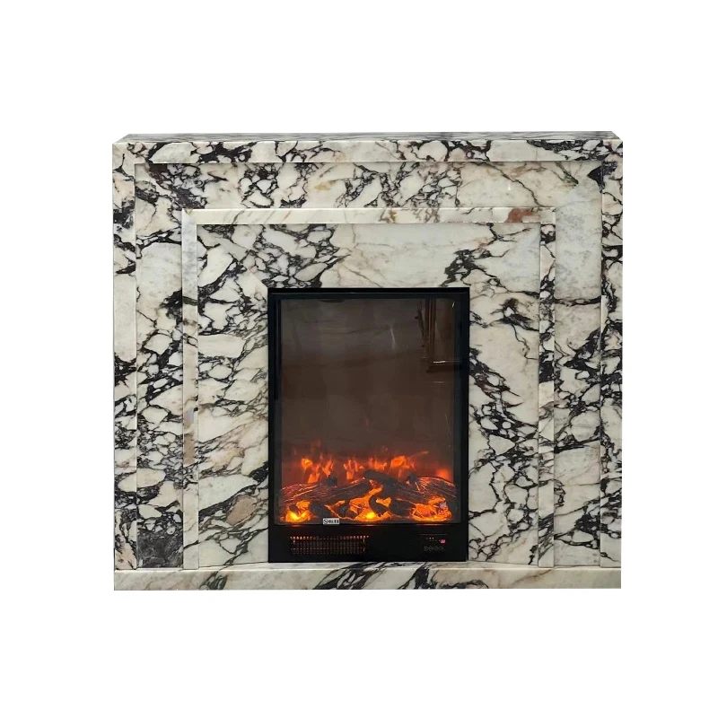 Bulgari fireplace, Karakata purple stone fireplace, modern and simple heating fireplace, customized