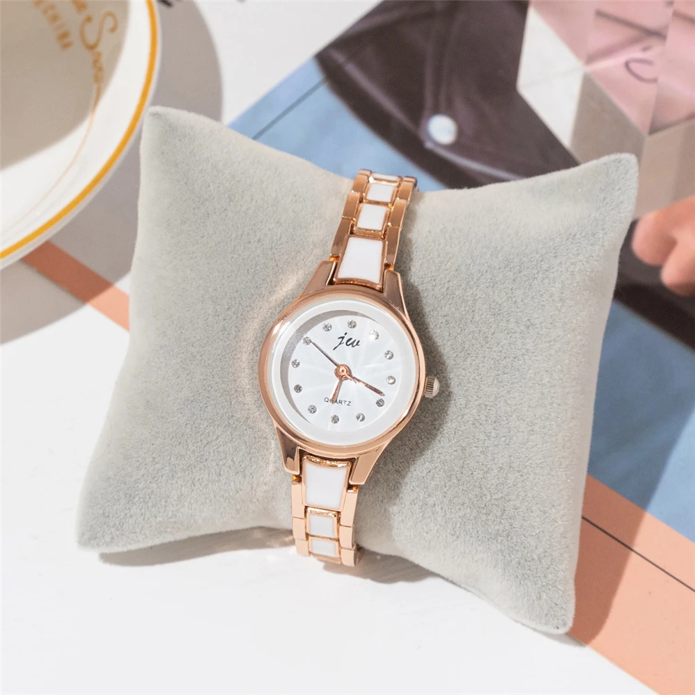 Fashion Elegant Rose gold Steel women quartz bracelet watch